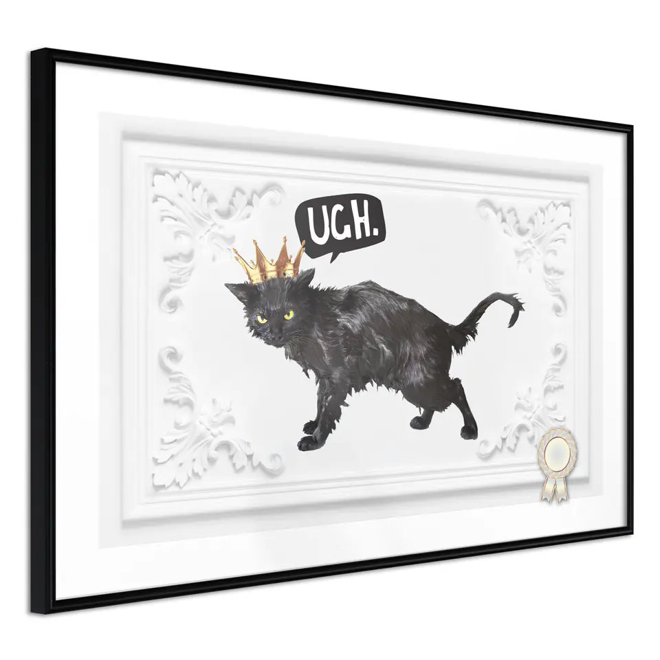 ⁨Poster - Cat rules I (size 30x20, finish Frame black)⁩ at Wasserman.eu