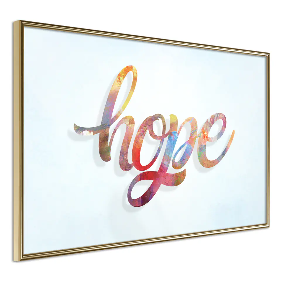 ⁨Poster - Colorful Hope (size 30x20, Gold frame finish)⁩ at Wasserman.eu