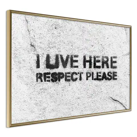 ⁨Plakat - I live here, respect please [Poster]⁩ w sklepie Wasserman.eu