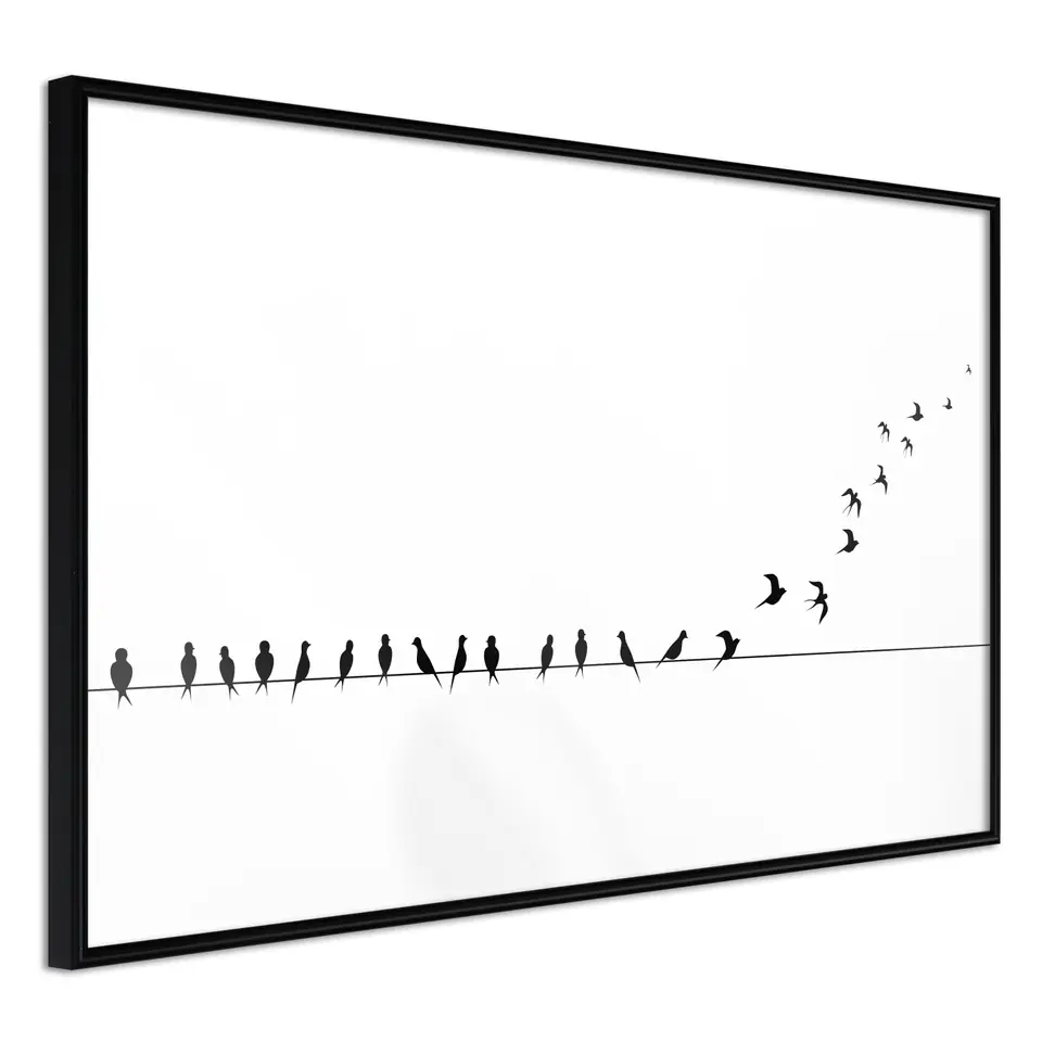 ⁨Plakat - Lećmy! [Poster] (rozmiar 30x20, wykończenie Rama czarna)⁩ w sklepie Wasserman.eu