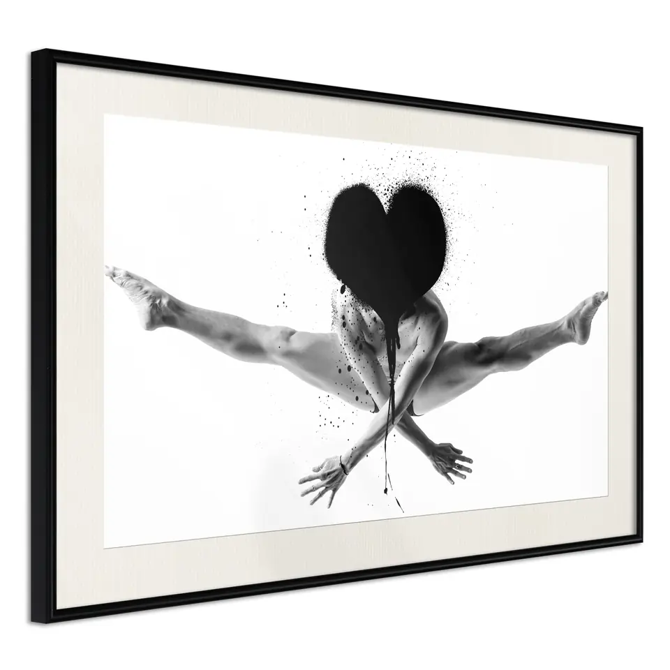 ⁨Poster - Splits in the air (size 30x20, finish Black frame with passe-partout)⁩ at Wasserman.eu