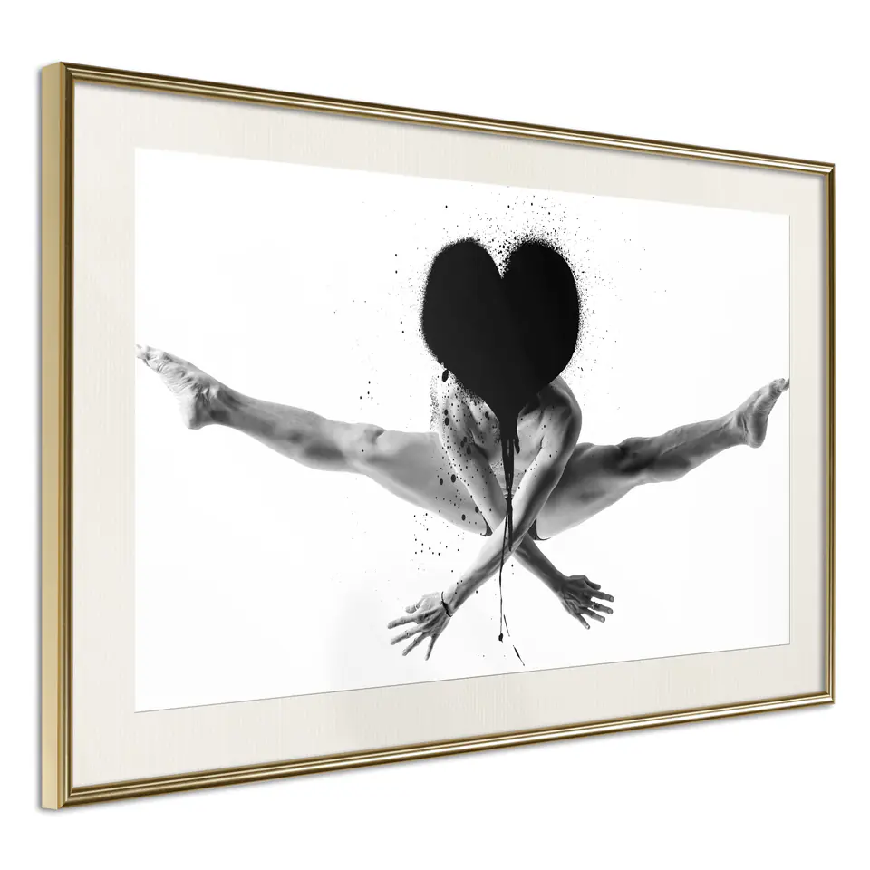 ⁨Poster - Twine in the air (size 30x20, finish Gold frame with passe-partout)⁩ at Wasserman.eu