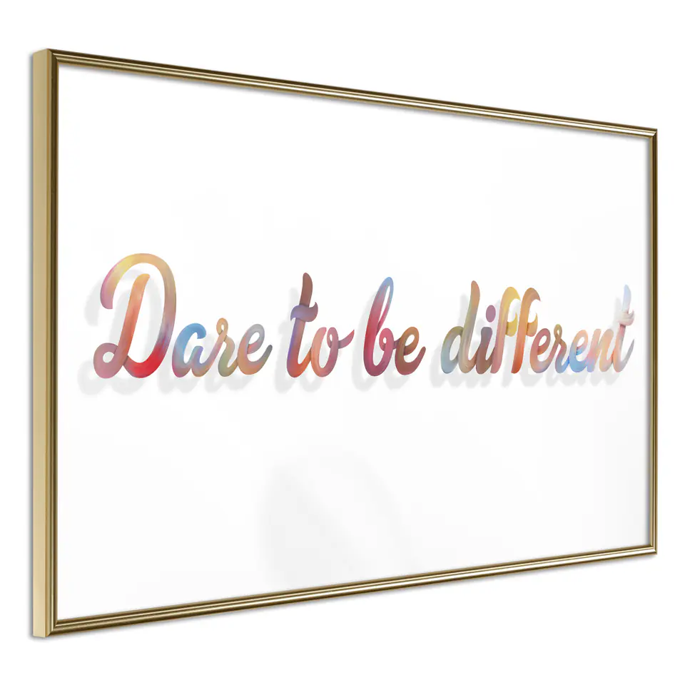 ⁨Poster - Dare to be yourself (size 30x20, finish Gold frame)⁩ at Wasserman.eu