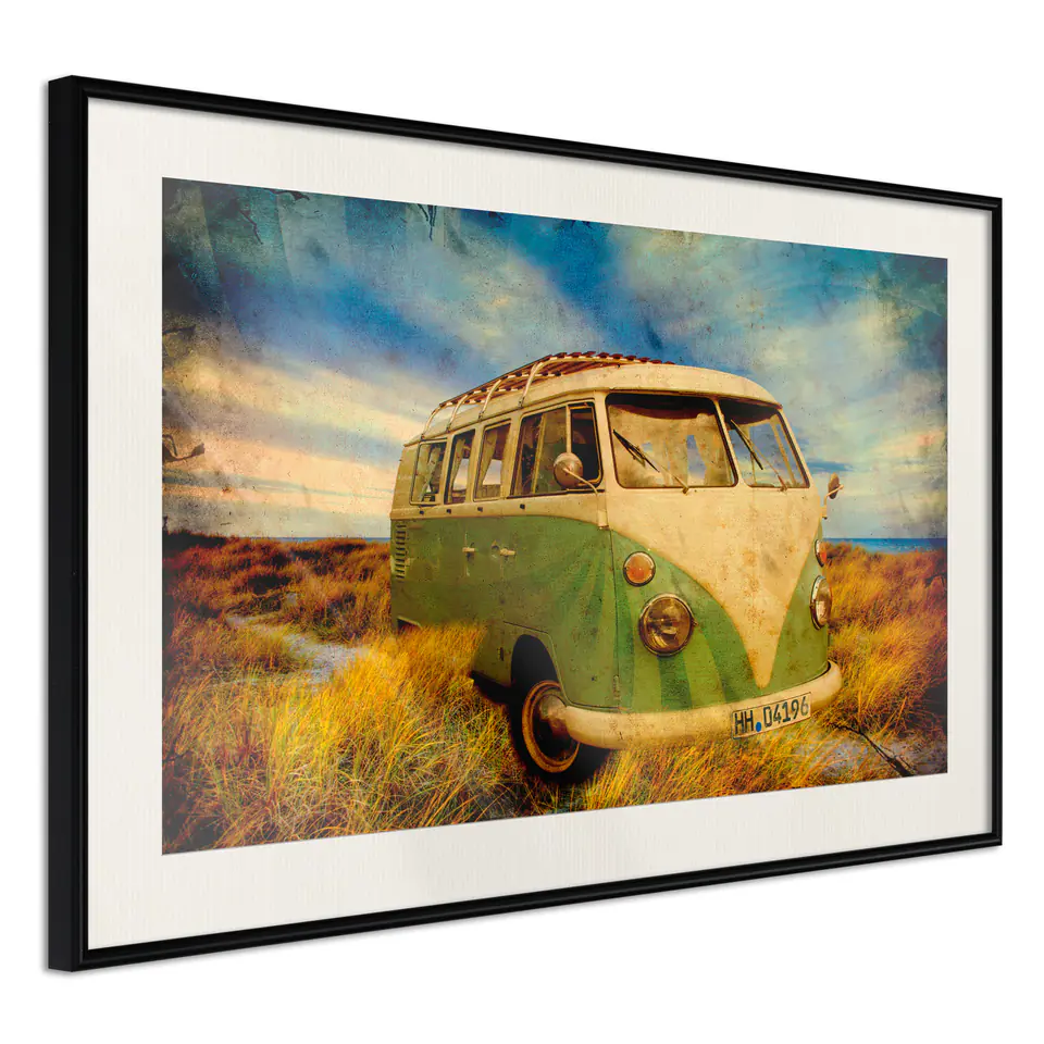 ⁨Poster - Cucumber I (size 30x20, finish Black frame with passe-partout)⁩ at Wasserman.eu