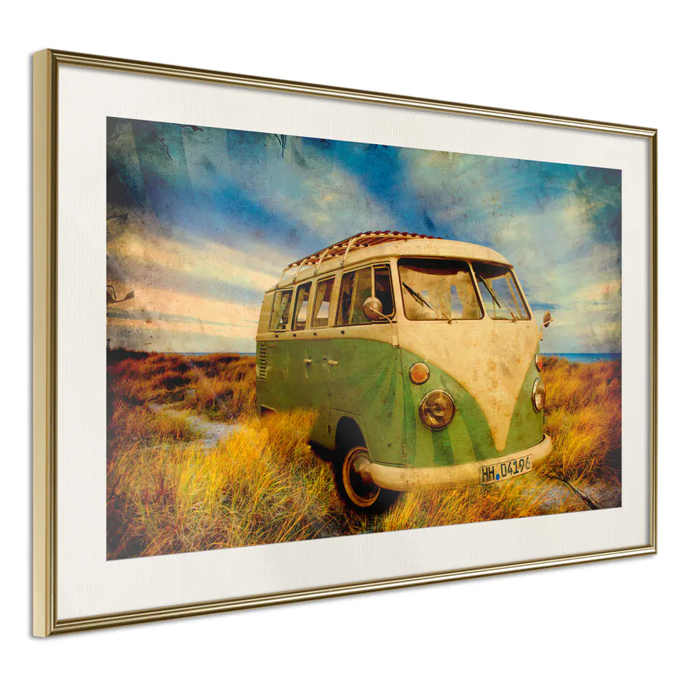 ⁨Poster - Cucumber I (size 60x40, finish Gold frame with passe-partout)⁩ at Wasserman.eu