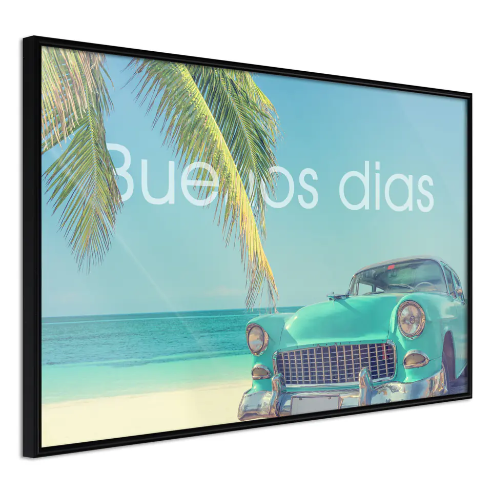 ⁨Plakat - Buenos dias [Poster] (rozmiar 30x20, wykończenie Rama czarna)⁩ w sklepie Wasserman.eu