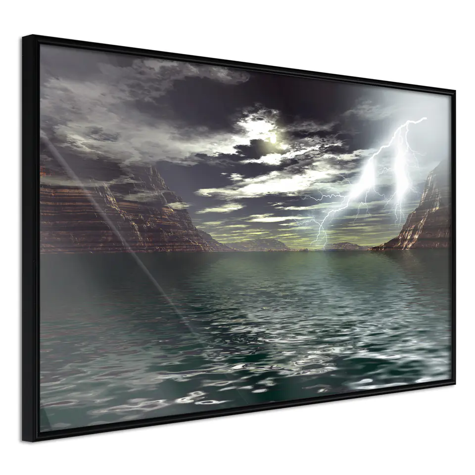 ⁨Poster - Storm over the canyon (size 30x20, finish Frame black)⁩ at Wasserman.eu
