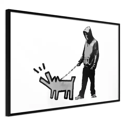 ⁨Plakat - Dog Art [Poster] (rozmiar 90x60, wykończenie Rama czarna)⁩ w sklepie Wasserman.eu