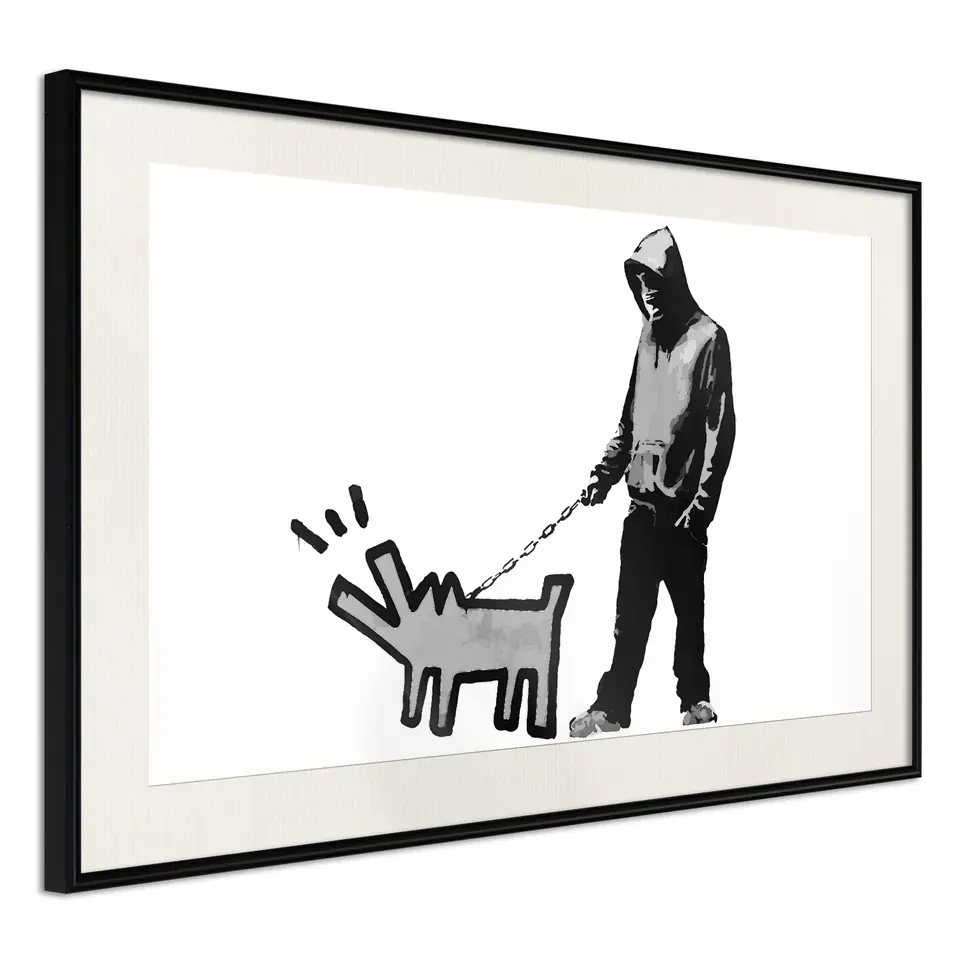 ⁨Plakat - Dog Art [Poster] (rozmiar 90x60, wykończenie Rama czarna z passe-partout)⁩ w sklepie Wasserman.eu