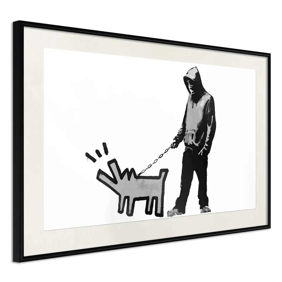 ⁨Plakat - Dog Art [Poster] (rozmiar 60x40, wykończenie Rama czarna z passe-partout)⁩ w sklepie Wasserman.eu