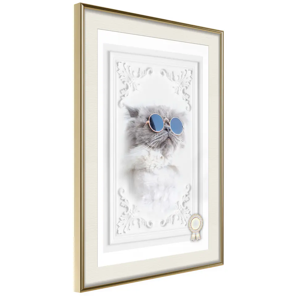 ⁨Poster - Like a Boss (size 30x45, finish Gold frame with passe-partout)⁩ at Wasserman.eu
