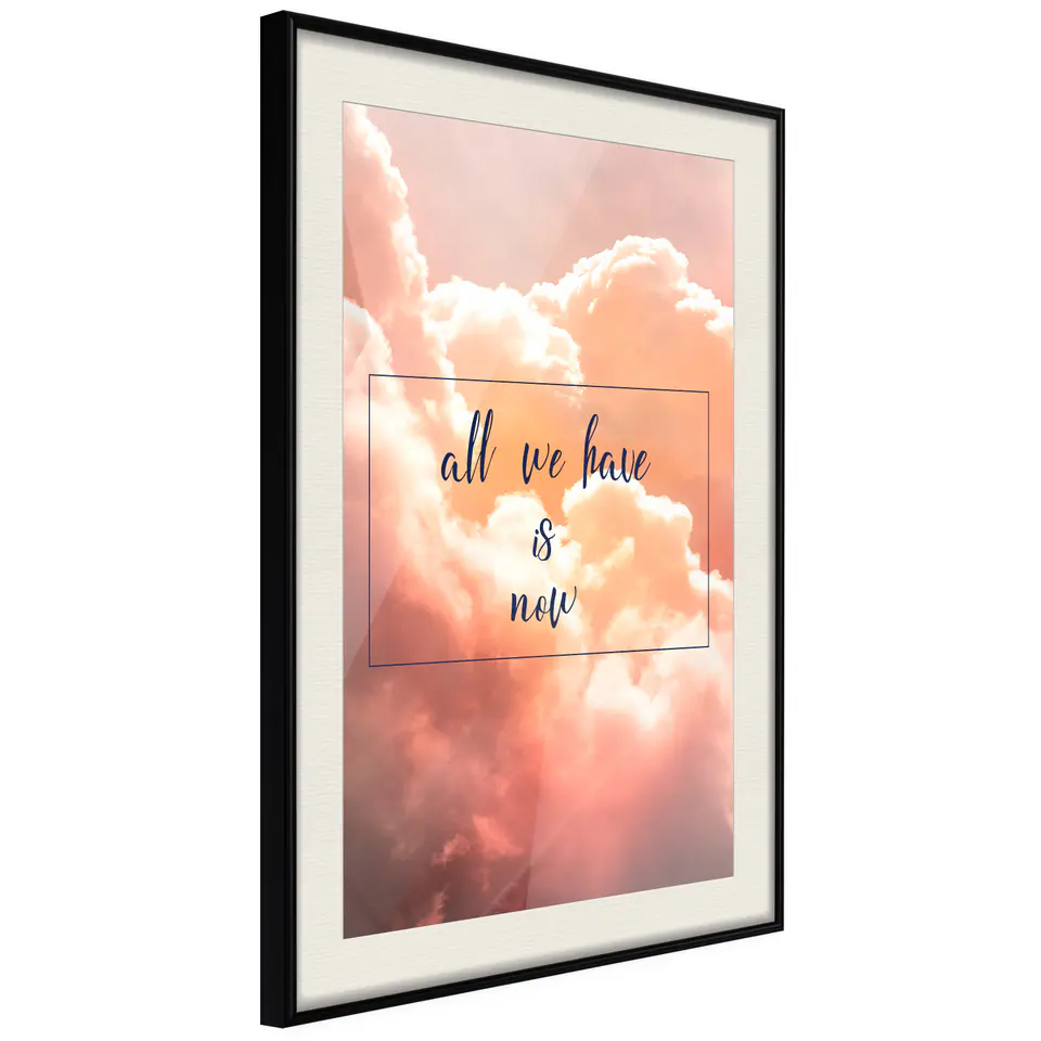 ⁨Poster - Present (size 20x30, finish Black frame with passe-partout)⁩ at Wasserman.eu