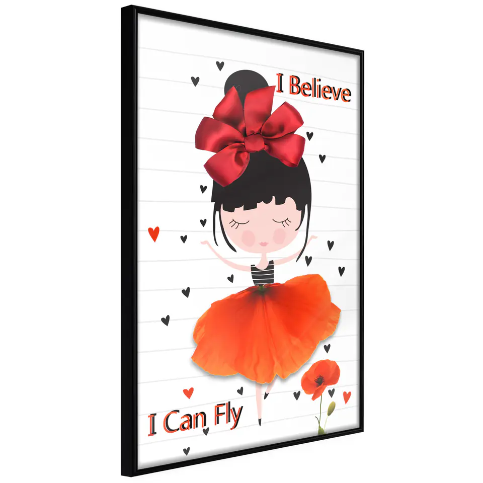 ⁨Plakat - I believe I can fly [Poster] (rozmiar 20x30, wykończenie Rama czarna)⁩ w sklepie Wasserman.eu