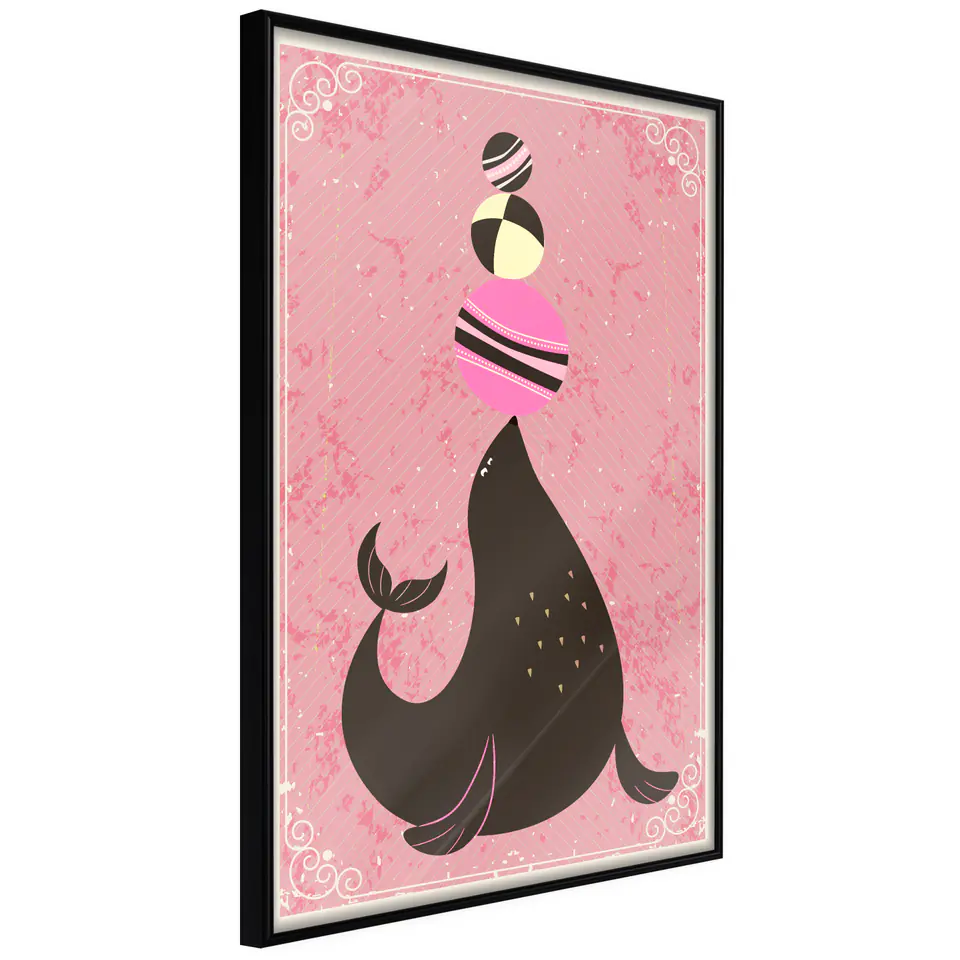 ⁨Plakat - Foka [Poster] (rozmiar 20x30, wykończenie Rama czarna)⁩ w sklepie Wasserman.eu