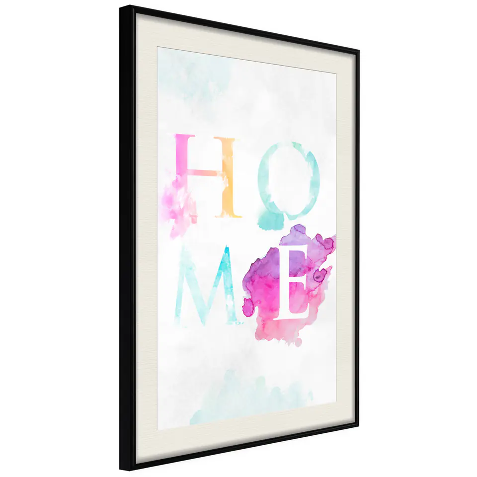 ⁨Poster - House III (size 20x30, finish Black frame with passe-partout)⁩ at Wasserman.eu