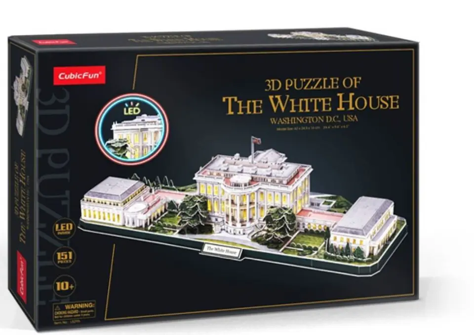 ⁨Cubic Fun Puzzle 3D LED White House⁩ at Wasserman.eu
