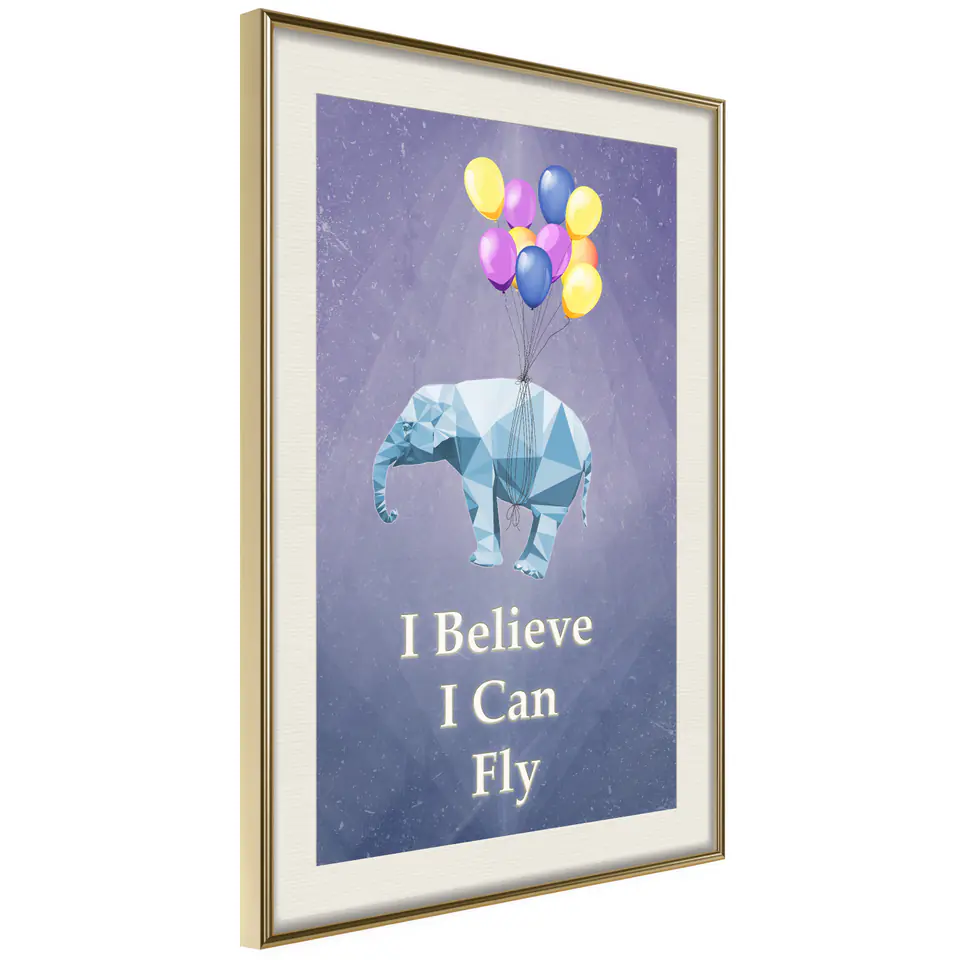 ⁨Poster - Against gravity (size 20x30, finish Gold frame with passe-partout)⁩ at Wasserman.eu