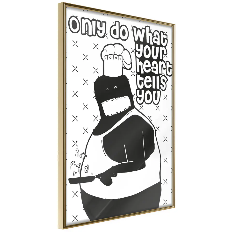 ⁨Plakat - Only do what your heart tells you [Poster] (rozmiar 20x30, wykończenie Rama złota)⁩ w sklepie Wasserman.eu