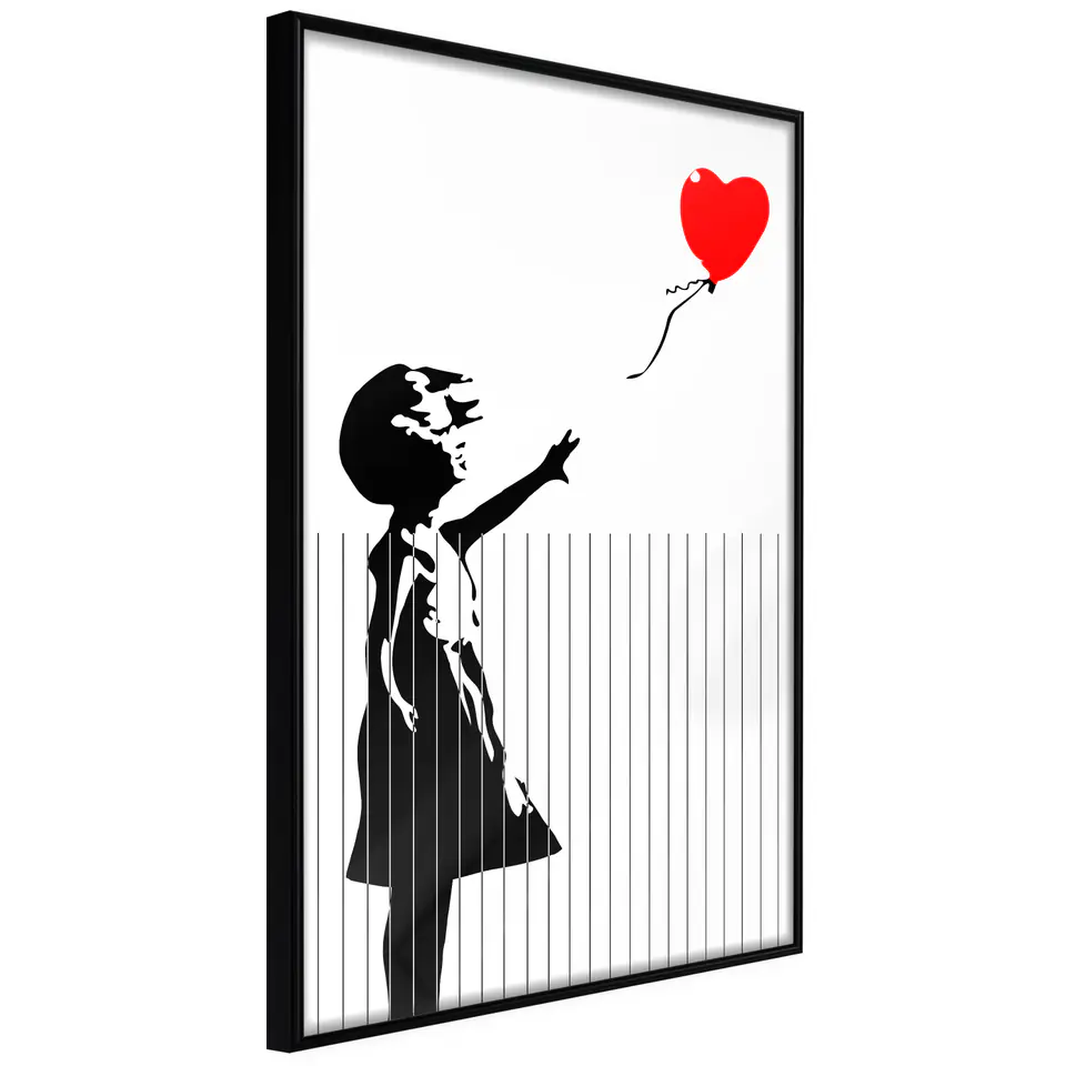 ⁨Plakat - Pocięty Banksy [Poster] (rozmiar 20x30, wykończenie Rama czarna)⁩ w sklepie Wasserman.eu