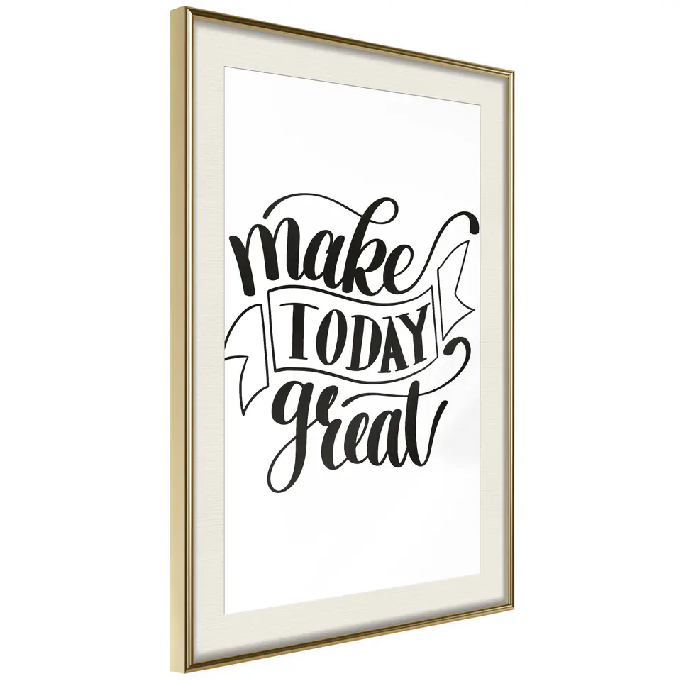 ⁨Poster - Today V (size 20x30, finish Gold frame with passe-partout)⁩ at Wasserman.eu