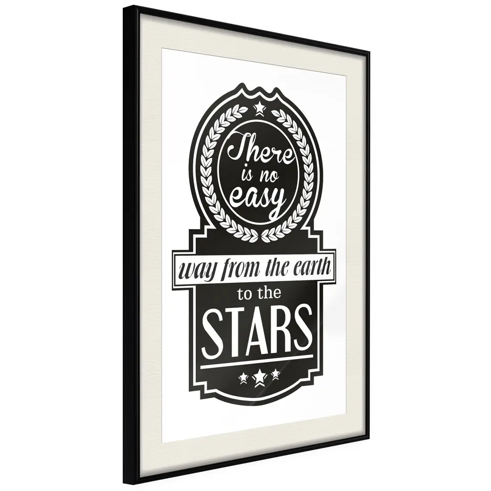 ⁨Poster - Road to the stars (size 20x30, finish Black frame with passe-partout)⁩ at Wasserman.eu