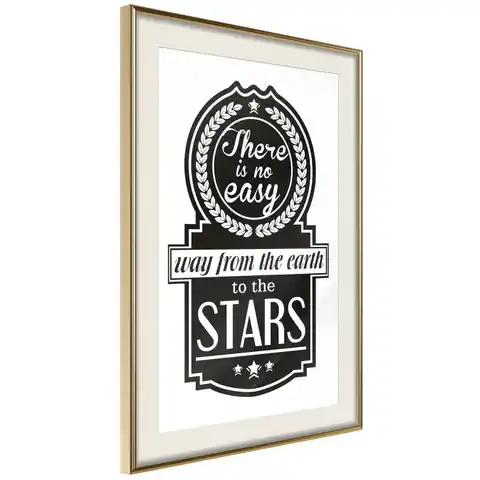 ⁨Poster - Road to the stars (size 40x60, finish Gold frame with passe-partout)⁩ at Wasserman.eu