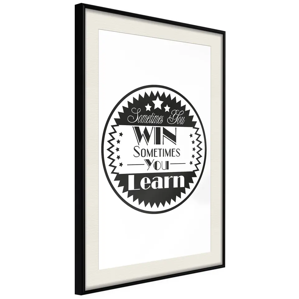 ⁨Poster - Sometimes (size 30x45, finish Black frame with passe-partout)⁩ at Wasserman.eu