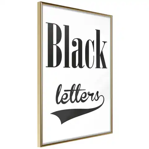 ⁨Plakat - Black letters [Poster]⁩ w sklepie Wasserman.eu