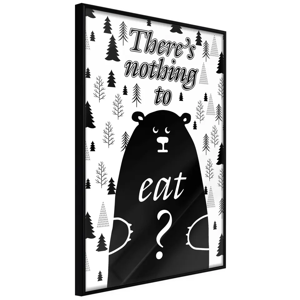 ⁨Plakat - There's nothing to eat? [Poster] (rozmiar 40x60, wykończenie Rama czarna)⁩ w sklepie Wasserman.eu