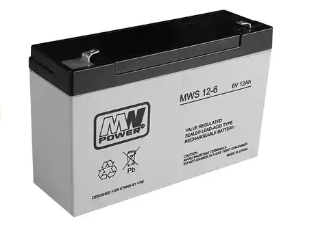 ⁨AGM gel battery for car with 6V12Ah battery⁩ at Wasserman.eu