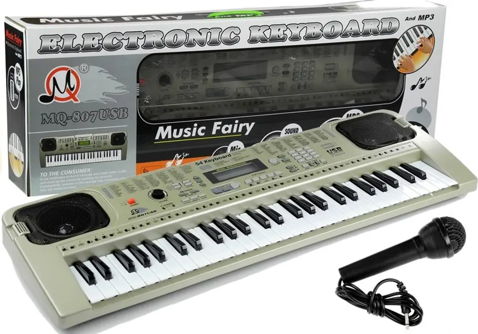 Keyboard MQ807 Organy Pianinko + Mikrofon USB w sklepie Wasserman.eu