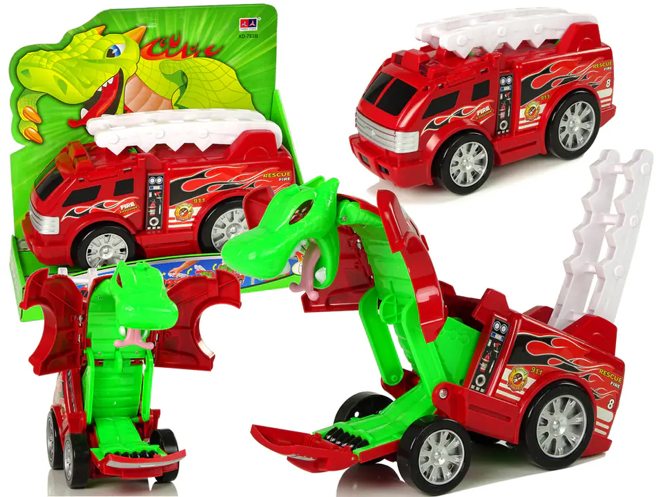 ⁨Auto Straż Transformacja Smok 2w1 Wóz Strażacki⁩ w sklepie Wasserman.eu