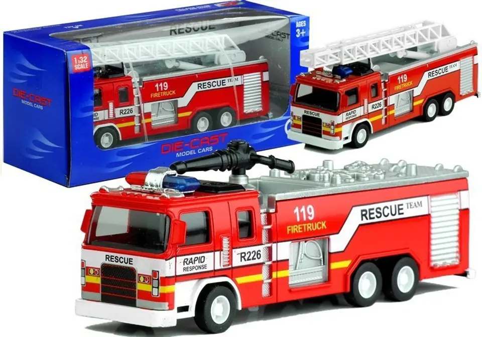 ⁨Car Fire Truck with Ladder 2 Types 1:32⁩ at Wasserman.eu