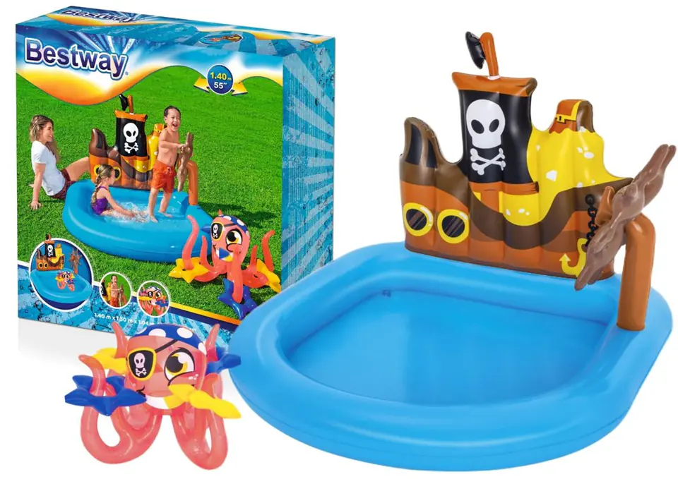 ⁨Bestway 52211 POOL INFLATABLE PIRATE SHIP 140cm x 130cm x 104cm⁩ at Wasserman.eu