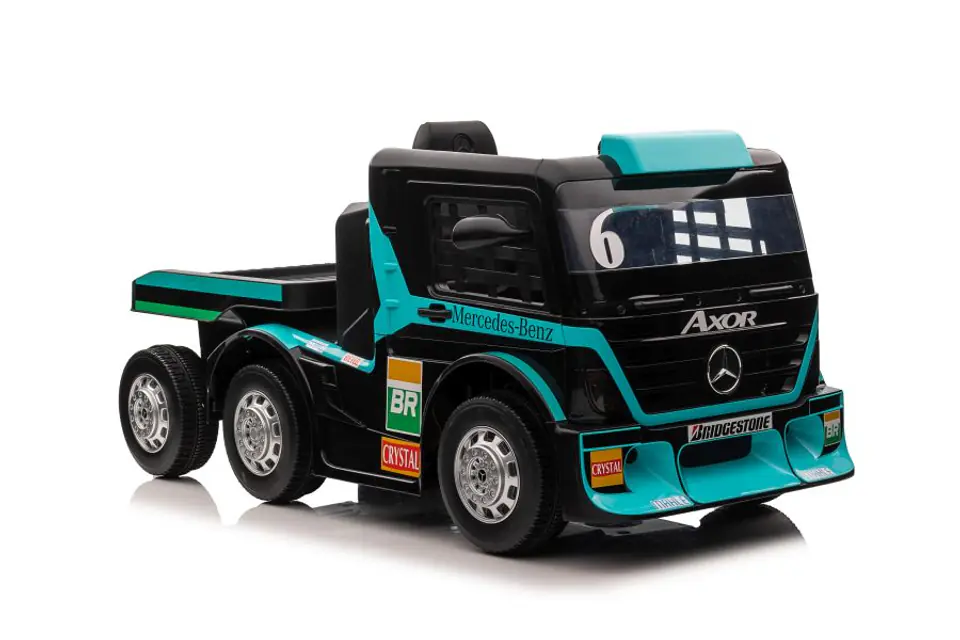 ⁨Battery-powered car Mercedes+ semi-trailer XMX622B blue LCD⁩ at Wasserman.eu