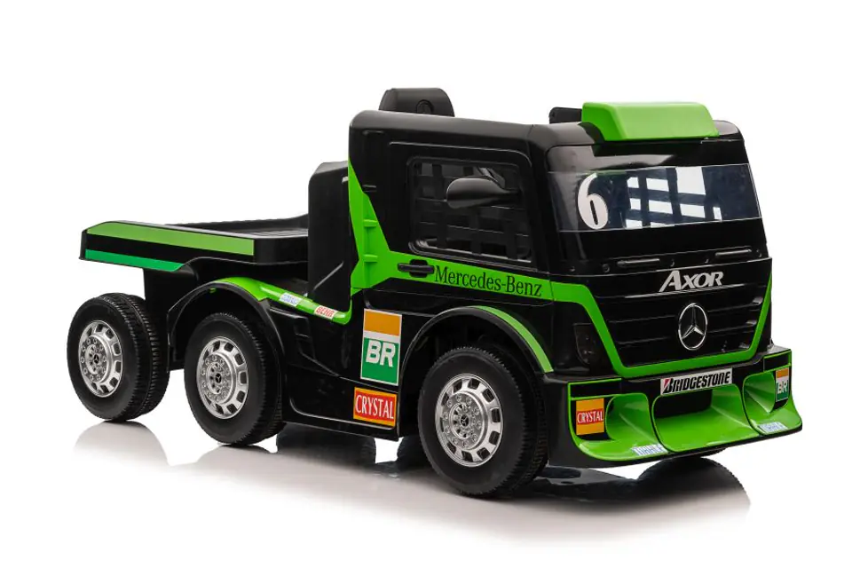 ⁨Auto Na Akumulator Mercedes + Naczepa XMX622B  Zielony LCD⁩ w sklepie Wasserman.eu