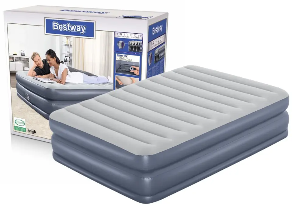 ⁨Nadmuchiwany materac z pompką 203 x 152 x 51 cm Bestway 67925⁩ w sklepie Wasserman.eu