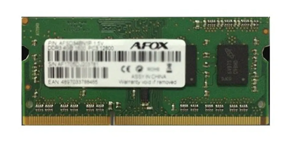 ⁨AFOX SO-DIMM DDR3 8GB memory module 1333 MHz LV 1,35V⁩ at Wasserman.eu