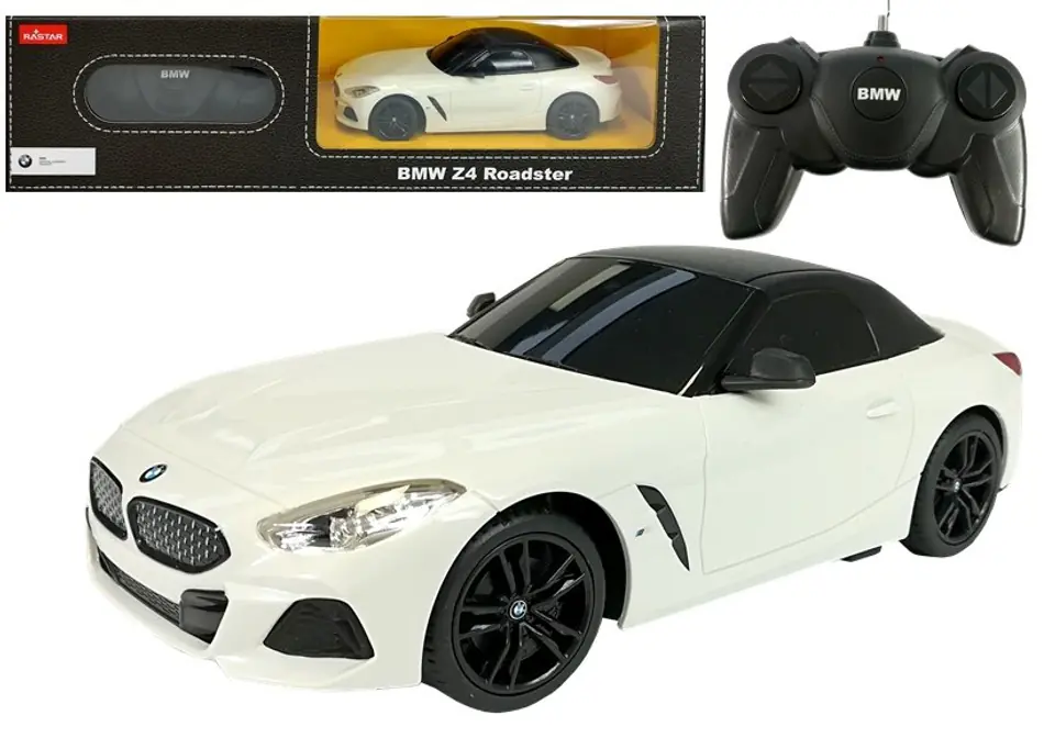 ⁨Auto R/C BMW Z4 Roadster Rastar 1:24 Białe⁩ w sklepie Wasserman.eu