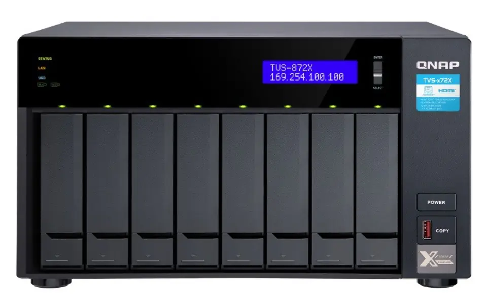 TVS-872X-i3-8G 8x0HDD NAS 5GbE/2,5GbE i3-8100 at Wasserman.eu