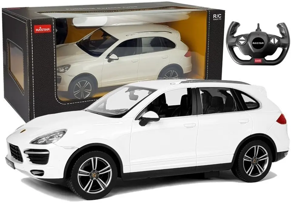 ⁨Auto R/C Porsche Cayenne Rastar 1:14 White⁩ at Wasserman.eu