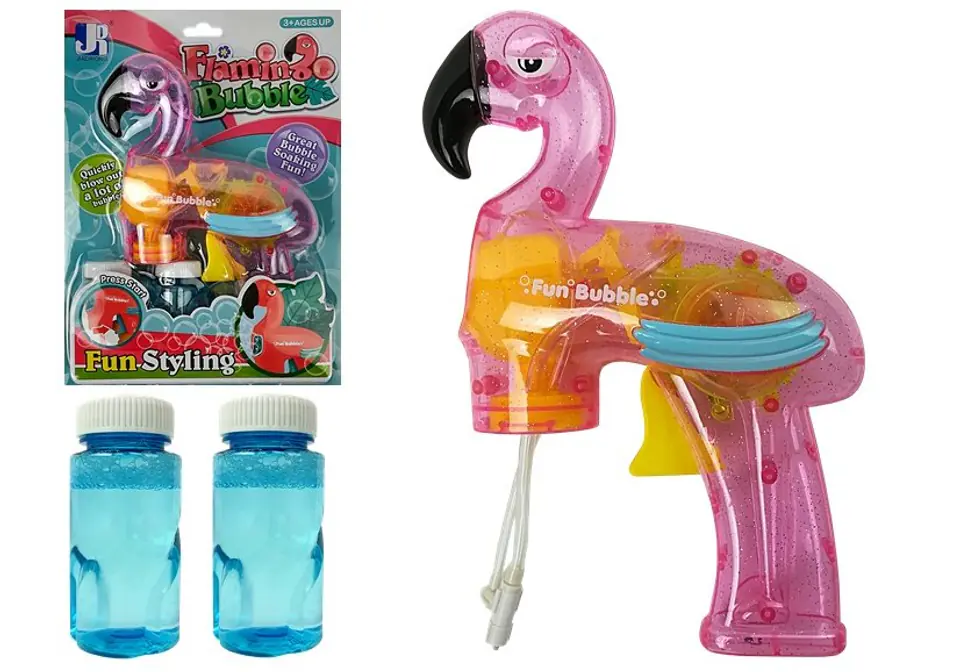 ⁨Soap bubble gun flamingo pink⁩ at Wasserman.eu