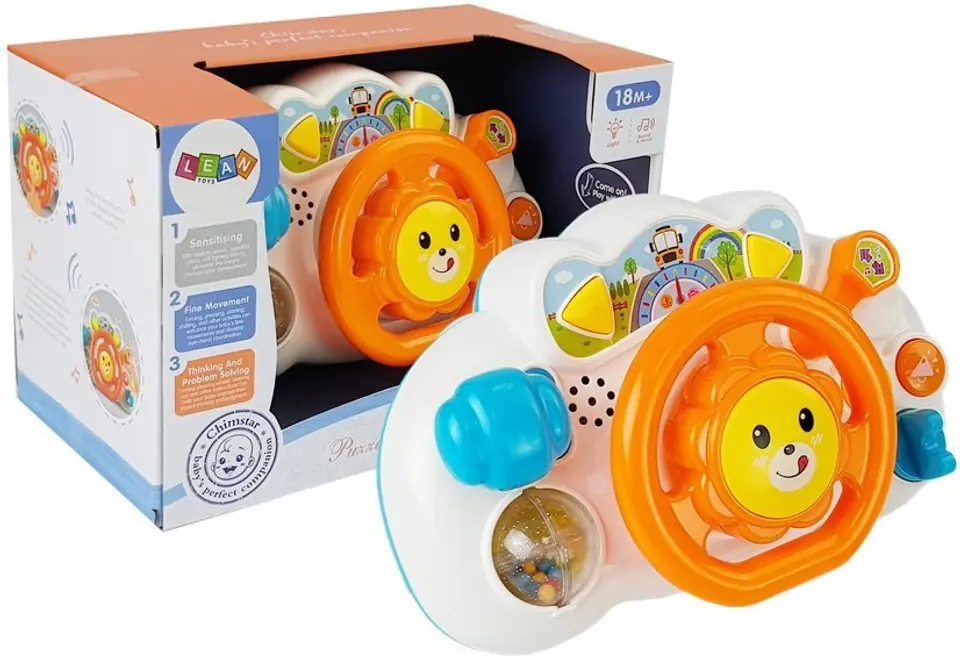 ⁨Educational Steering Wheel for Infants Orange⁩ at Wasserman.eu