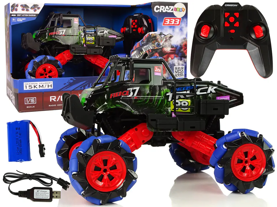 ⁨Auto Off-road Drift Remote Controlled 1:16 Green 2.4G 360 Degree Rotation⁩ at Wasserman.eu