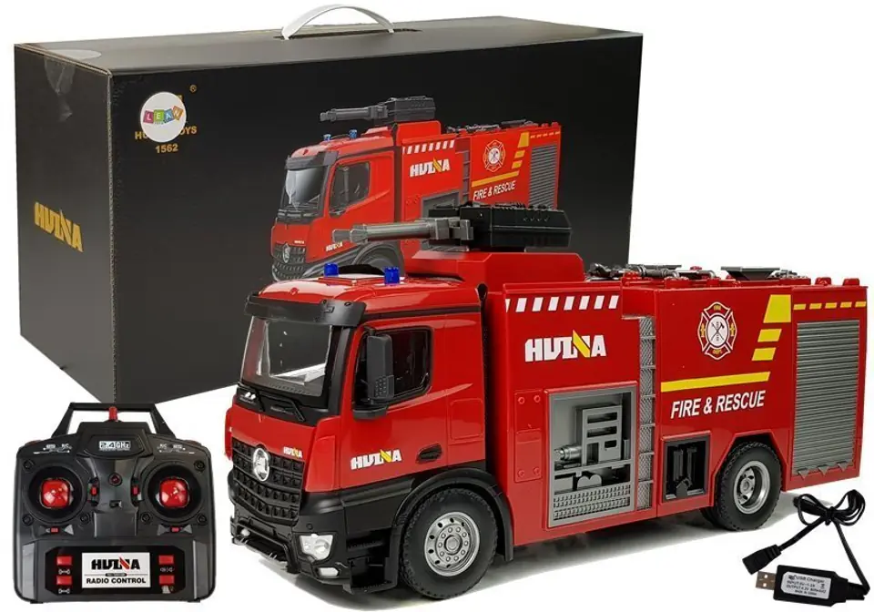 ⁨Straż Pożarna Zdalnie Sterowana 1:14 2.4GHz model 1562 Huina⁩ w sklepie Wasserman.eu