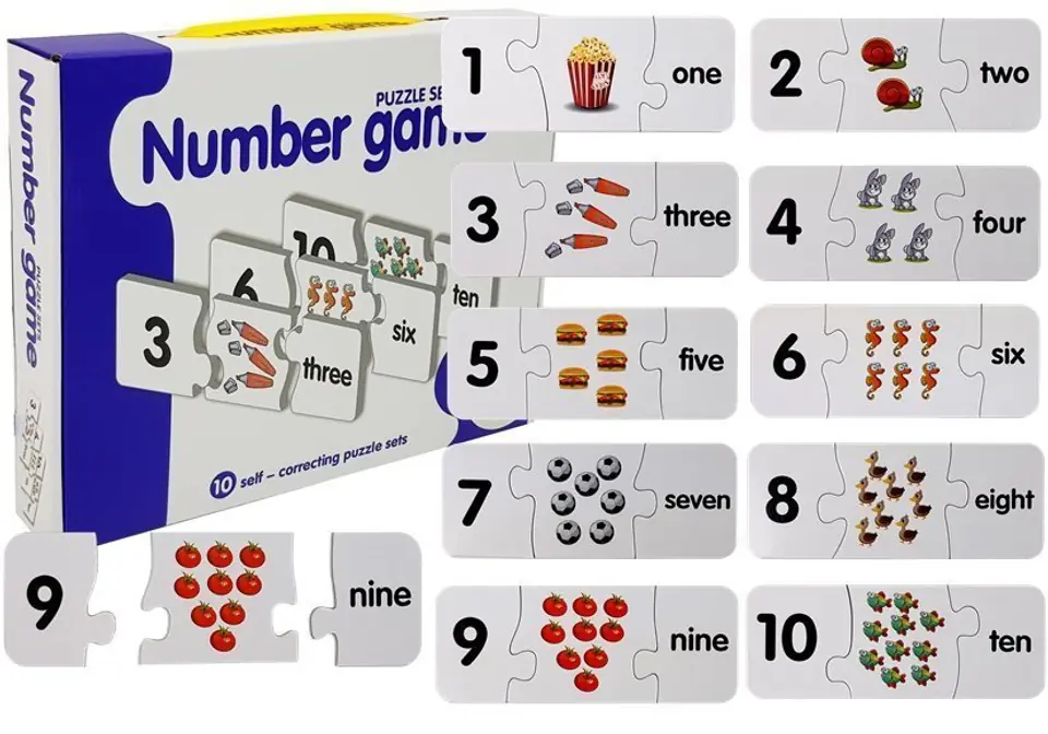⁨Educational Puzzle Numbers Mathematics English 10 connections⁩ at Wasserman.eu