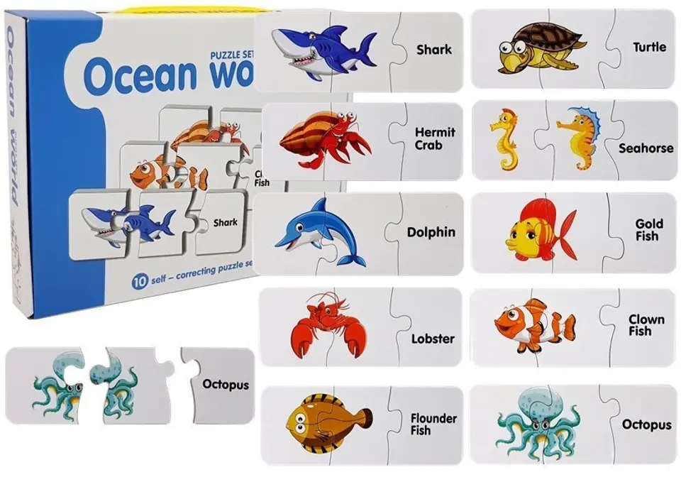 ⁨Puzzle Edukacyjne Układanka Świat Oceanów 10 Połączeń⁩ w sklepie Wasserman.eu