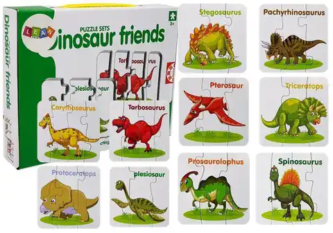 ⁨Puzzle Edukacyjne Dinozaury Angielski 10 Połączeń⁩ w sklepie Wasserman.eu