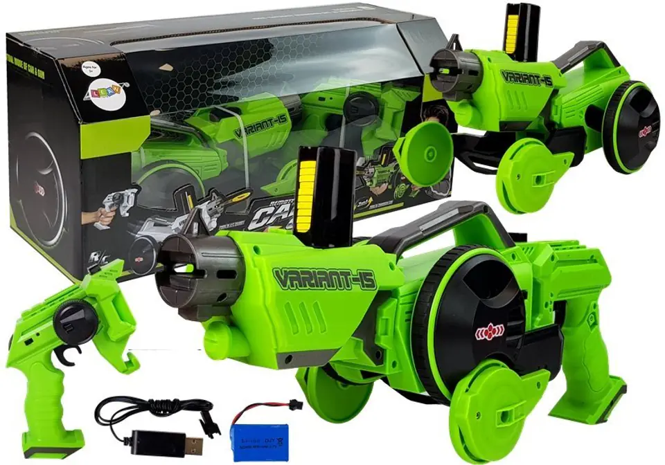 ⁨Gun Launcher Autko 2 in 1 Remote Controlled Foam Discs Green⁩ at Wasserman.eu