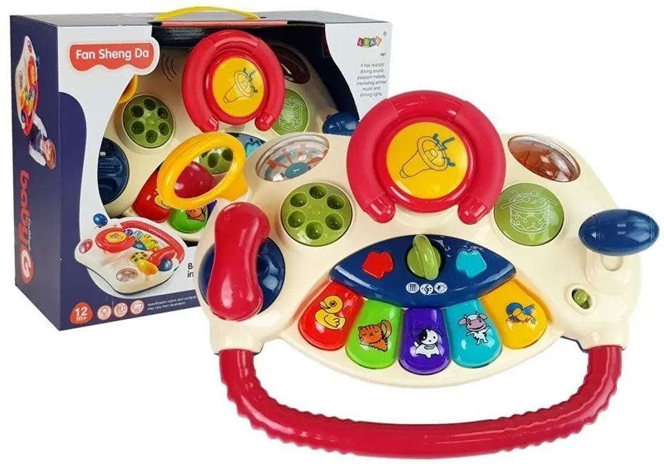 ⁨Interactive Steering Wheel for Kids Piano Animal Sounds Phone⁩ at Wasserman.eu